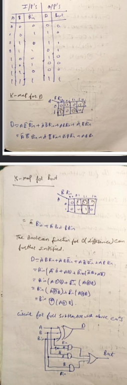 Full subtractor logic circuit
