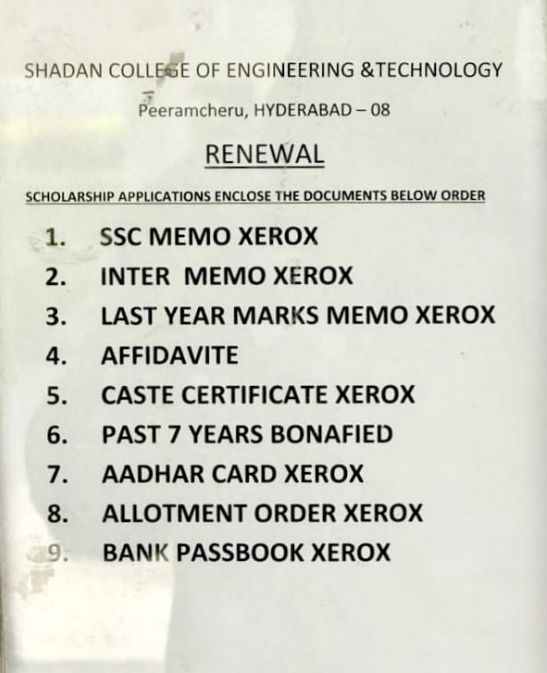 Scholarship Renewal Notice